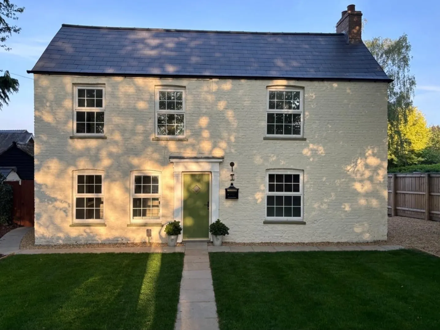 Completed Victorian cottage in Wisbech with its new slate roof