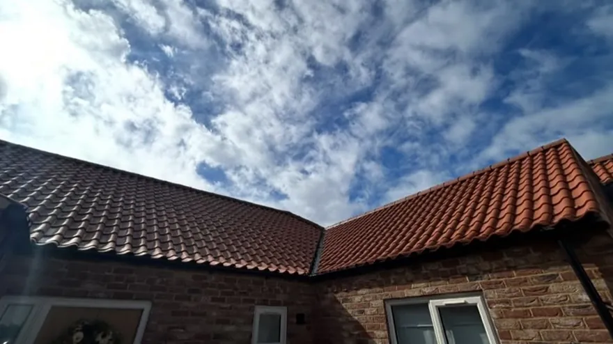Completed pantile roof valley